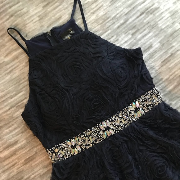 Fit & Flare Halter Homecoming Short Prom Dress - Picture 8 of 8